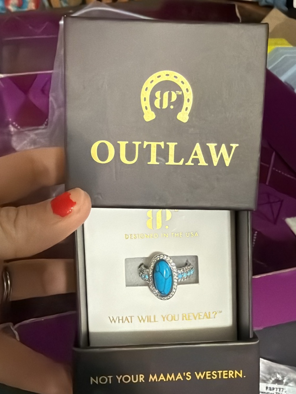Bomb Party Outlaw Ring RG17646 Land + Legacy - size 7